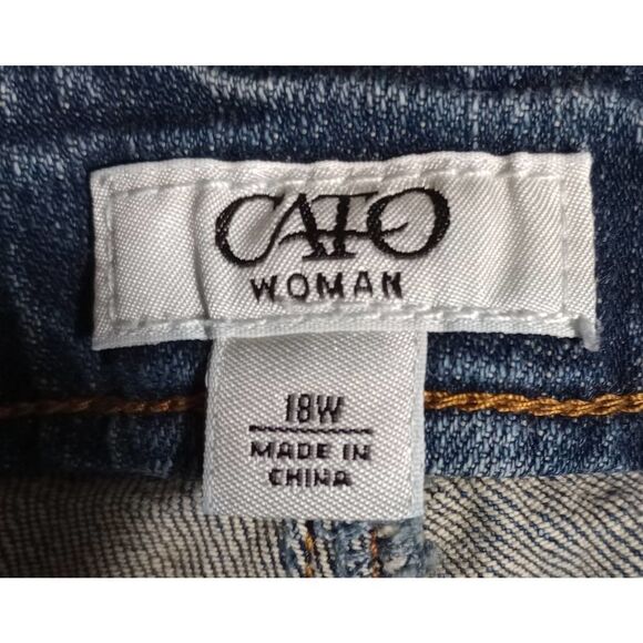 Cato Jeans Ladies 18W Mid‎ Rise Flare - Picture 5 of 7